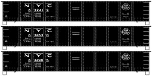 Accurail - Ho 41'Steel Gondola Nyc 3#Set - 8022