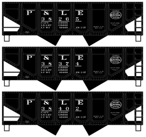 Accurail - Ho Ps Twin Hopper P&Le 3#Set - 28174