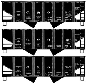 Accurail - Ho USRA Twin Hopper C&O 3#Set - 8129