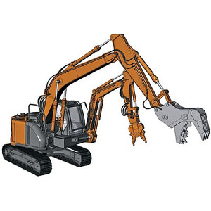 Hasegawa Models - Hitachi Dbl Arm WorkingMachine Astaco:35 - 52161