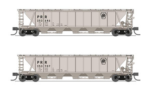 Broadway Limited - N H32 Cvd Hopper PRR 2pk A Gray - 7255