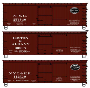 Accurail - Ho 36' Dbl Sht Wood Boxcar 3# Set - 8125