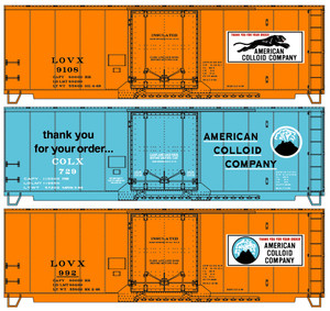 Accurail - HO 40' Insulated Steel Boxcar ACC 3PK - 8141