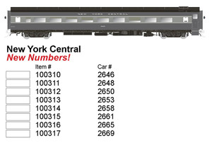 Rapido Trains - Ho Lgtwgt Coach Nyc 2653 - 100313