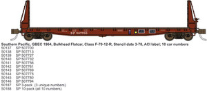 Wheels of Time Pass. Cars - N 53'6'GP Flatcar SP 3Pak - 50187 Wheels of Time Pass. Cars - N 53'6'GP Flatcar SP 3Pak - 50187