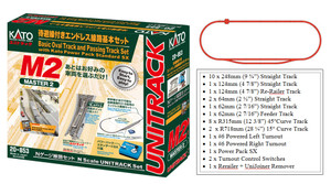 Kato - N Unitrack M2 Basic Oval+S w/p - 20853