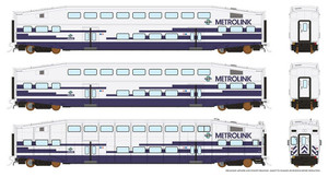 Rapido Trains - Ho BiLevel Commuter Car Metrolink #1 - 146009