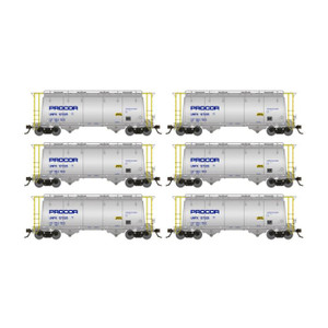Rapido Trains - Ho Sodium Chlorate Hopper Procor 6pk #1 - 172001
