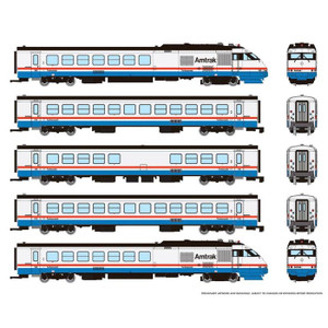 Rapido Trains - N Turbo Liner Amtrak Ph-III Set#1 W/sd - 525503