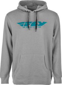 Fly Racing - Fly Corporate Pullover Hoodie Grey/blue Lg - 354-0136L