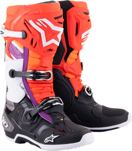 Alpinestars - Tech 10 Boots Blk/flo Red/flo Org/wht Sz 10 - 2010020-1332-10