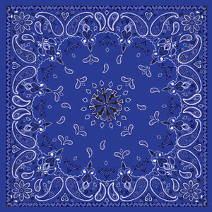 Zan - Bandanna Navy Paisley - B002 Zan - Bandanna Navy Paisley - B002