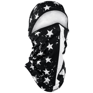 Zan - Sportflex Series Convertible Balaclava Black & White Flag - WB4L091 Zan - Sportflex Series Convertible Balaclava Black & White Flag - WB4L091