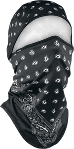 Zan - Sportflex Convertible Balaclava Black Paisley - WB4L101 Zan - Sportflex Convertible Balaclava Black Paisley - WB4L101