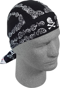 Zan - Flydanna Skull Paisley Black - Z500 Zan - Flydanna Skull Paisley Black - Z500