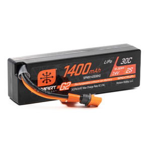 Spektrum - 1400mah 2s 7.4v Smart G2 30c Lipo; Ic2 Connector - X142S30H2 Spektrum - 1400mah 2s 7.4v Smart G2 30c Lipo; Ic2 Connector - X142S30H2