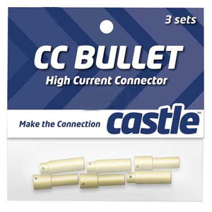 Castle Creations - 5.5mm High Current Cc Bullet Connector Set - CCBUL553 Castle Creations - 5.5mm High Current Cc Bullet Connector Set - CCBUL553