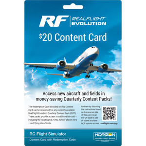 RealFlight - Realflight Evolution $20 Content Card - 2002 RealFlight - Realflight Evolution $20 Content Card - 2002