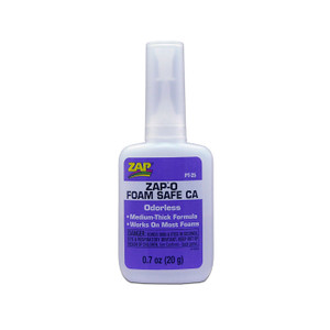 ZAP Glue - Zap-o Foam Safe Ca Glue, .7 Oz - PT25