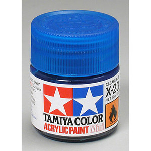 Tamiya - Acrylic Mini X23, Clear Blue - 81523