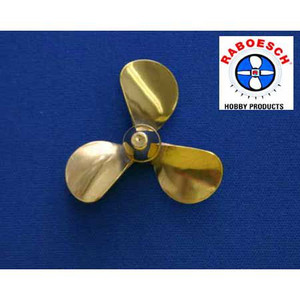Dumas Products, - Brass 3-blade Prop,2.0 Pitch,1-1/2right - 3116 Dumas Products, - Brass 3-blade Prop,2.0 Pitch,1-1/2right - 3116