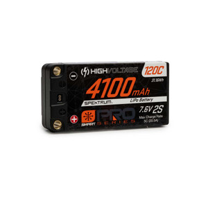 Spektrum - 4100mah 2s 7.6v Smart Pro Race Hv Lipo 120c: 5mm - X412S120HT Spektrum - 4100mah 2s 7.6v Smart Pro Race Hv Lipo 120c: 5mm - X412S120HT