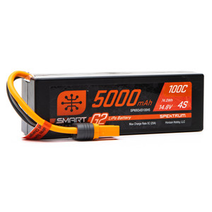 Spektrum - 5000mah 4s 14.8v Smart G2 Lipo 100c; Ic5 - X54S100H5 Spektrum - 5000mah 4s 14.8v Smart G2 Lipo 100c; Ic5 - X54S100H5