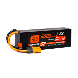 Spektrum - 5000mah 4s 14.8v Smart G2 Lipo 30c Hard Case; Ic5 - X54S30H5 Spektrum - 5000mah 4s 14.8v Smart G2 Lipo 30c Hard Case; Ic5 - X54S30H5