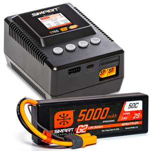 Spektrum - Smart Powerstage: 5000mah 2s Lipo & S155 Charger - XPSS200 Spektrum - Smart Powerstage: 5000mah 2s Lipo & S155 Charger - XPSS200