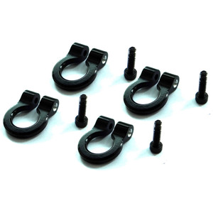 Hot Racing - 1/10 Scale Aluminum Black Tow Shackle D-rings (4) - ACC80801 Hot Racing - 1/10 Scale Aluminum Black Tow Shackle D-rings (4) - ACC80801