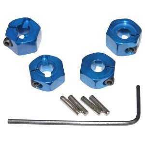 Hot Racing - Blue Aluminum 12mm Wheel Hex 2wd (4) - TE1006SL Hot Racing - Blue Aluminum 12mm Wheel Hex 2wd (4) - TE1006SL