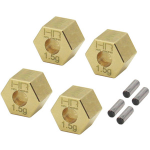 Hot Racing - Brass Stock Wheels Hub +1.5mm Wide 7mm Hex Trx4-18 - TRXM10H15
