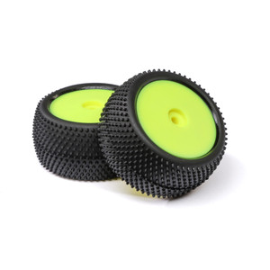 Losi - Big Shot, Rear, Mounted Tires, Yellow (2): Mini B - 41050 Losi - Big Shot, Rear, Mounted Tires, Yellow (2): Mini B - 41050