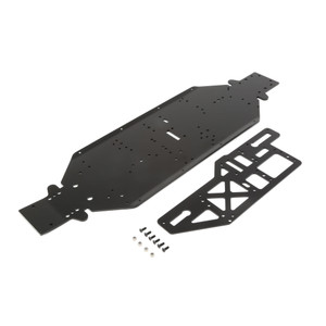 Losi - Chassis W/brace Plate, 4mm, Black: Dbxl-e - 251050 Losi - Chassis W/brace Plate, 4mm, Black: Dbxl-e - 251050