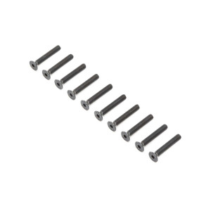 Losi - Flat Head Screws, Stl, Bo, M4 X 25mm (10) - 255018