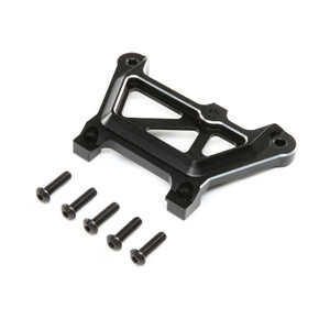 Losi - Front Top Plate, Aluminum, Black: Dbxl-e 2.0 - 351018 Losi - Front Top Plate, Aluminum, Black: Dbxl-e 2.0 - 351018