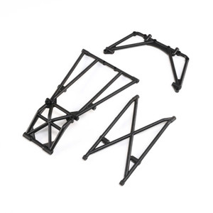 Losi - Rear Cage And Hoop Bars, Black: Lmt - 241044