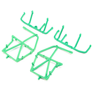 Losi - Side Cage And Lower Bar, Green: Lmt - 241039