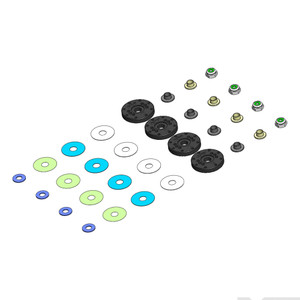 MIP-Moores Ideal Products - Bypass1 Hi-flow Pistons, 8-hole X 1.2mm, 1/8th Kit - 23410 MIP-Moores Ideal Products - Bypass1 Hi-flow Pistons, 8-hole X 1.2mm, 1/8th Kit - 23410