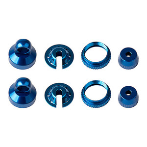 Team Associated - Enduro Shock Parts, Blue Aluminum - 42085