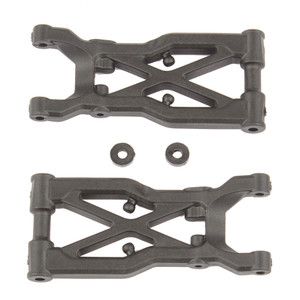 Team Associated - Rc10b74 Ft Rear Suspension Arms, Carbon Fiber - 92298