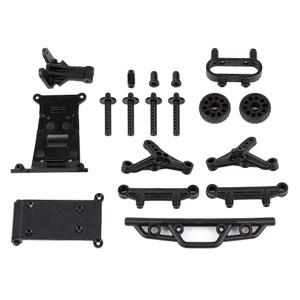 Team Associated - Reflex 14mt Bumper, Wheelie Bar, Body Mount Set - 21621