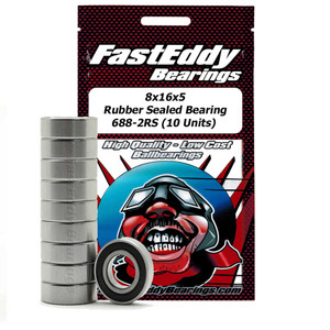 Team Fast Eddy - 8x16x5 Rubber Sealed Bearing 688-2rs (10 Units) - 269 Team Fast Eddy - 8x16x5 Rubber Sealed Bearing 688-2rs (10 Units) - 269
