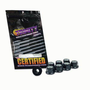 Trinity Pro - 3mm Aluminum Flanged Locknuts Black (8) - 3059