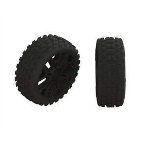 Arrma - Ar550057 2ho Tire Set Glued Black (2) - 550057