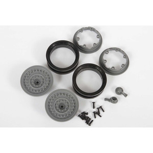 Axial - 1.9 Mw19 Beadlock Wheels - Gray (2pcs) - 43005 Axial - 1.9 Mw19 Beadlock Wheels - Gray (2pcs) - 43005