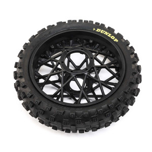Losi - Dunlop Mx53 Rear Tire Mounted, Black: Pm-mx - 46005 Losi - Dunlop Mx53 Rear Tire Mounted, Black: Pm-mx - 46005