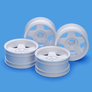 Tamiya - The Hornet 1-piece Large Diameter Wheels (front & Rear) - 22077