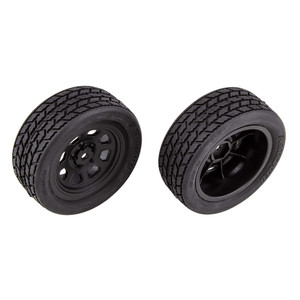 Team Associated - Sr10 Front Wheels With Street Stock Tires, Mounted - 71194 Team Associated - Sr10 Front Wheels With Street Stock Tires, Mounted - 71194