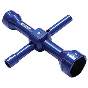 Integy - Quad Hex Socket Wrench 7,8,17,23mm, Blue - C22774BL Integy - Quad Hex Socket Wrench 7,8,17,23mm, Blue - C22774BL